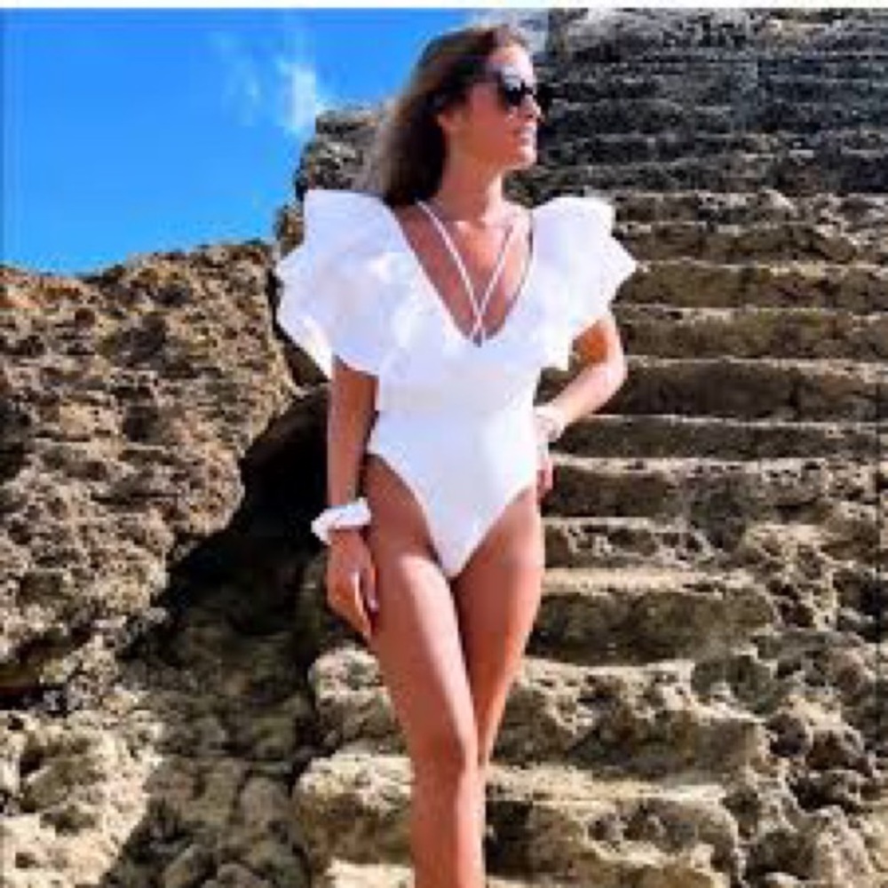 Zara Ruffle Bodysuit/Swimwear